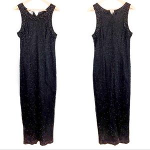 Laurence Kazar Heavily Beaded Dress Size Large